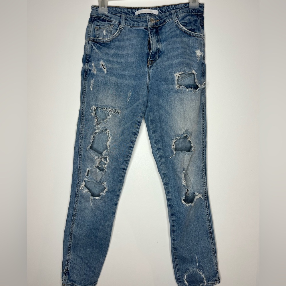 Zara jeans ripped size 32 women